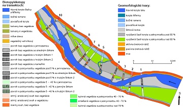 Mapa biotopů zkoumaného území